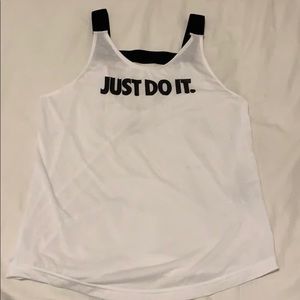 White Nike workout tank top